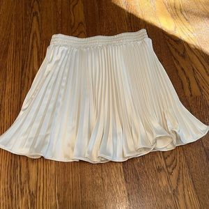 White silk skirt